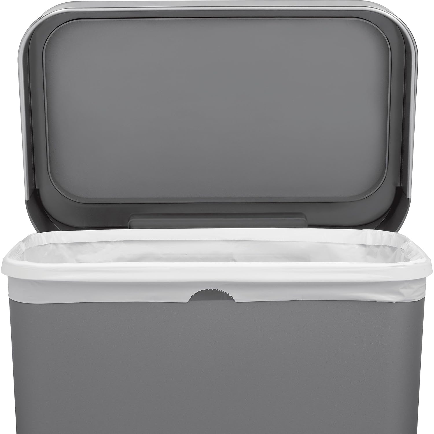 simplehuman 45 Liter / 12 Gallon Rectangular Kitchen Step Trash Can with Soft-Close Lid, Grey Plastic - Image 5