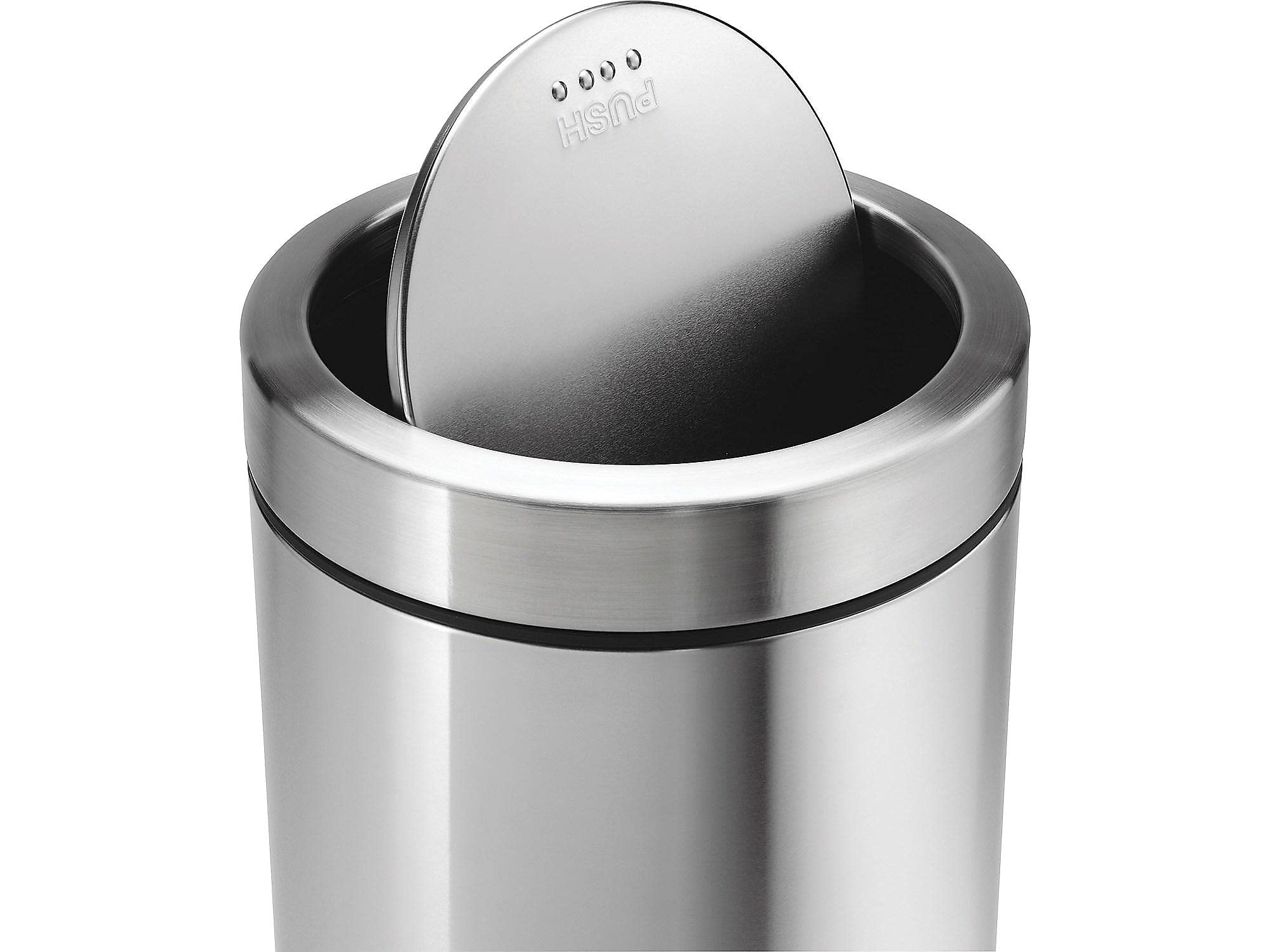 simplehuman 55 Liter / 14.5 Gallon Commercial Swing Top Trash Can, ADA-Compliant, 11-20 Gallons, Brushed Stainless Steel - Image 5