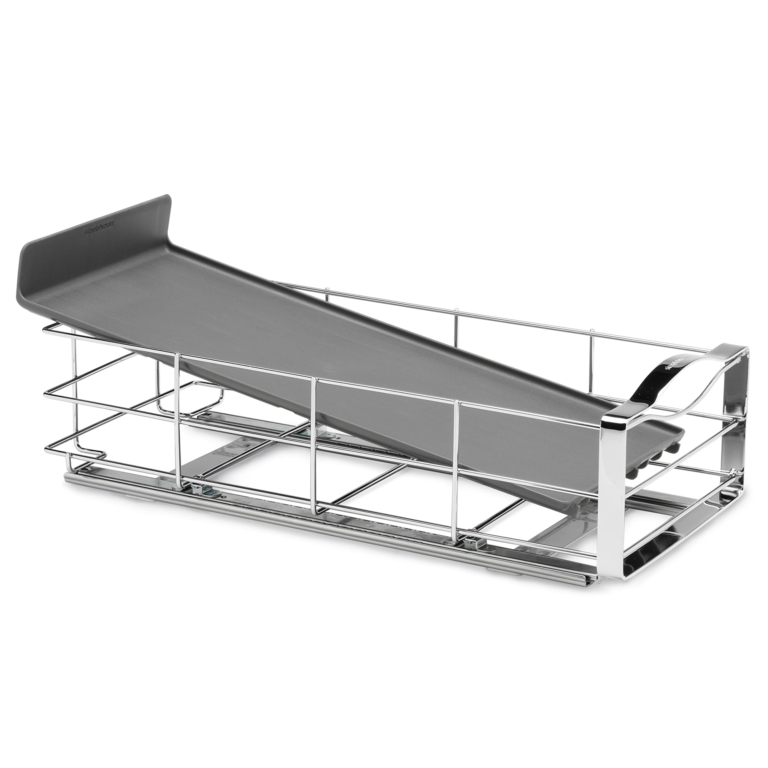 simplehuman 9 inch Pull-Out Cabinet Organizer, Heavy-Gauge Steel Frame - Image 3