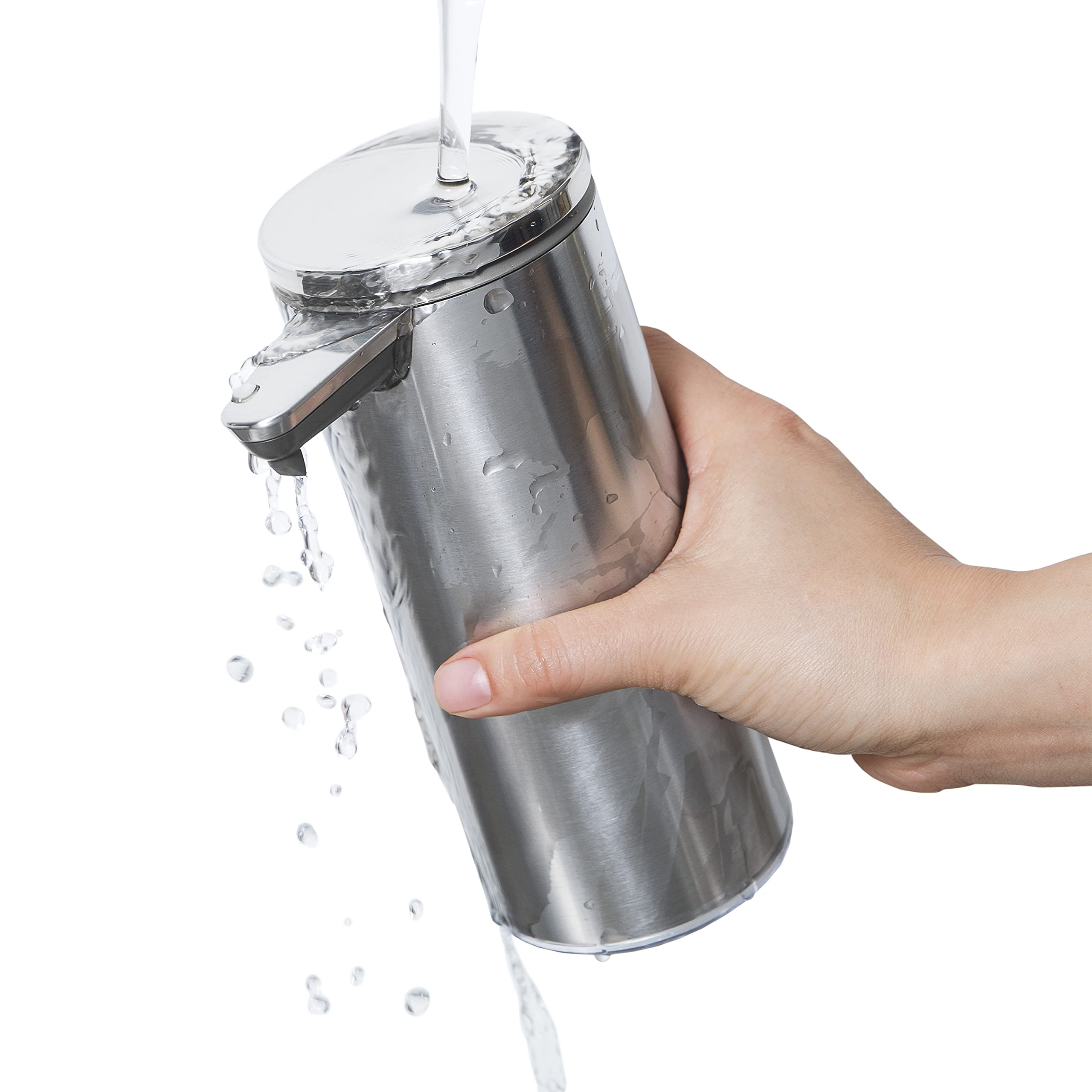 simplehuman 9 oz. Touch-Free Rechargeable Sensor Liquid Soap Pump Dispenser, Brushed Stainless Steel - Image 6