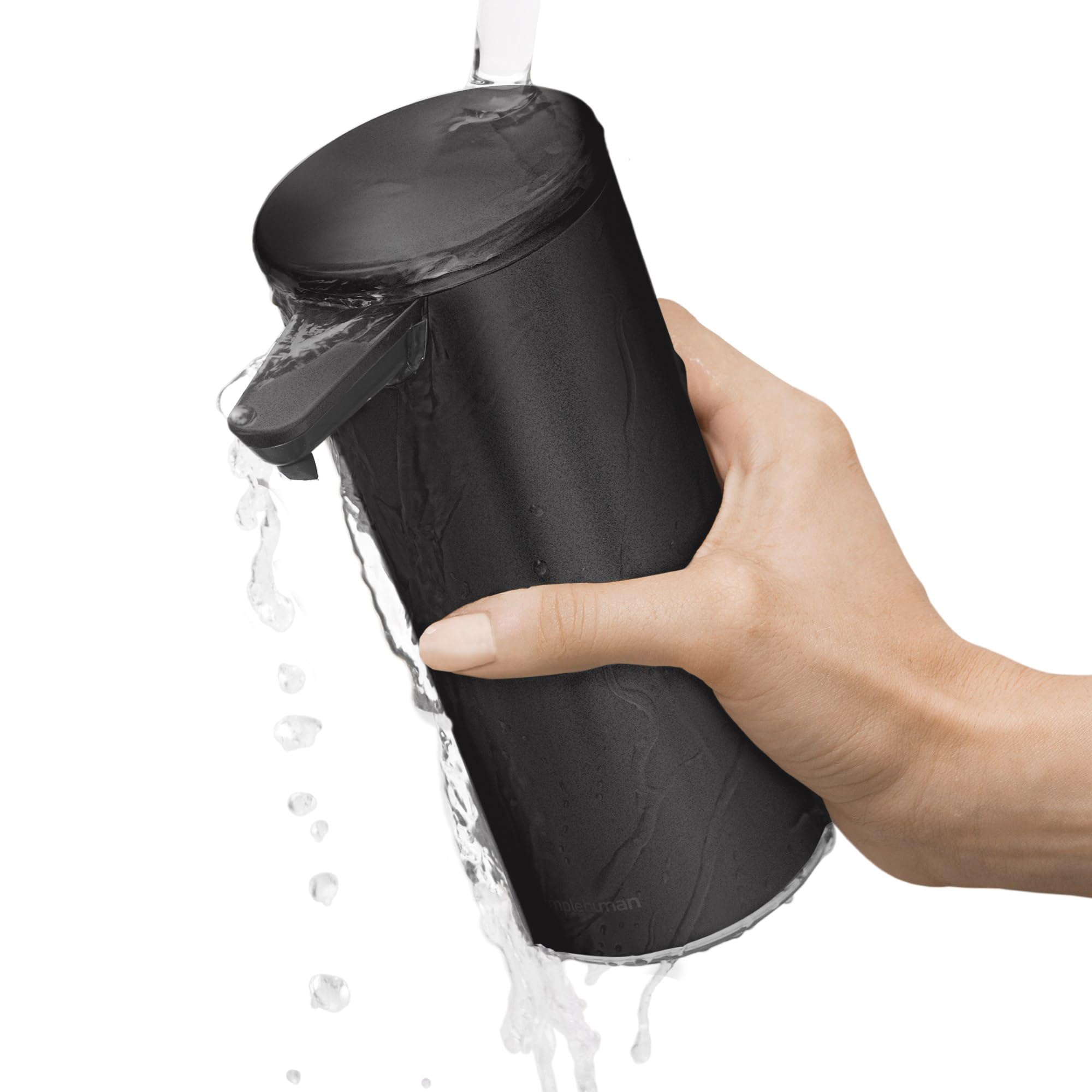 simplehuman 9 oz. Touch-Free Rechargeable Sensor Liquid Soap Pump Dispenser, Matte Black - Image 7