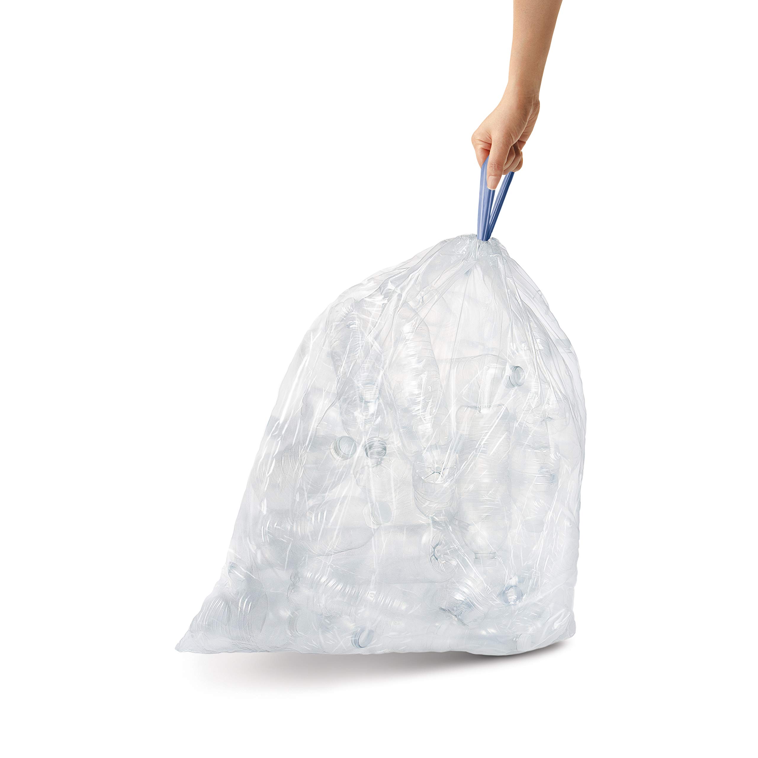 simplehuman Code A 90 Count, Dispenser Pack Custom Fit Liners, Drawstring Trash Bags, 4.5 Liter / 1.2 Gallon, White - Image 4