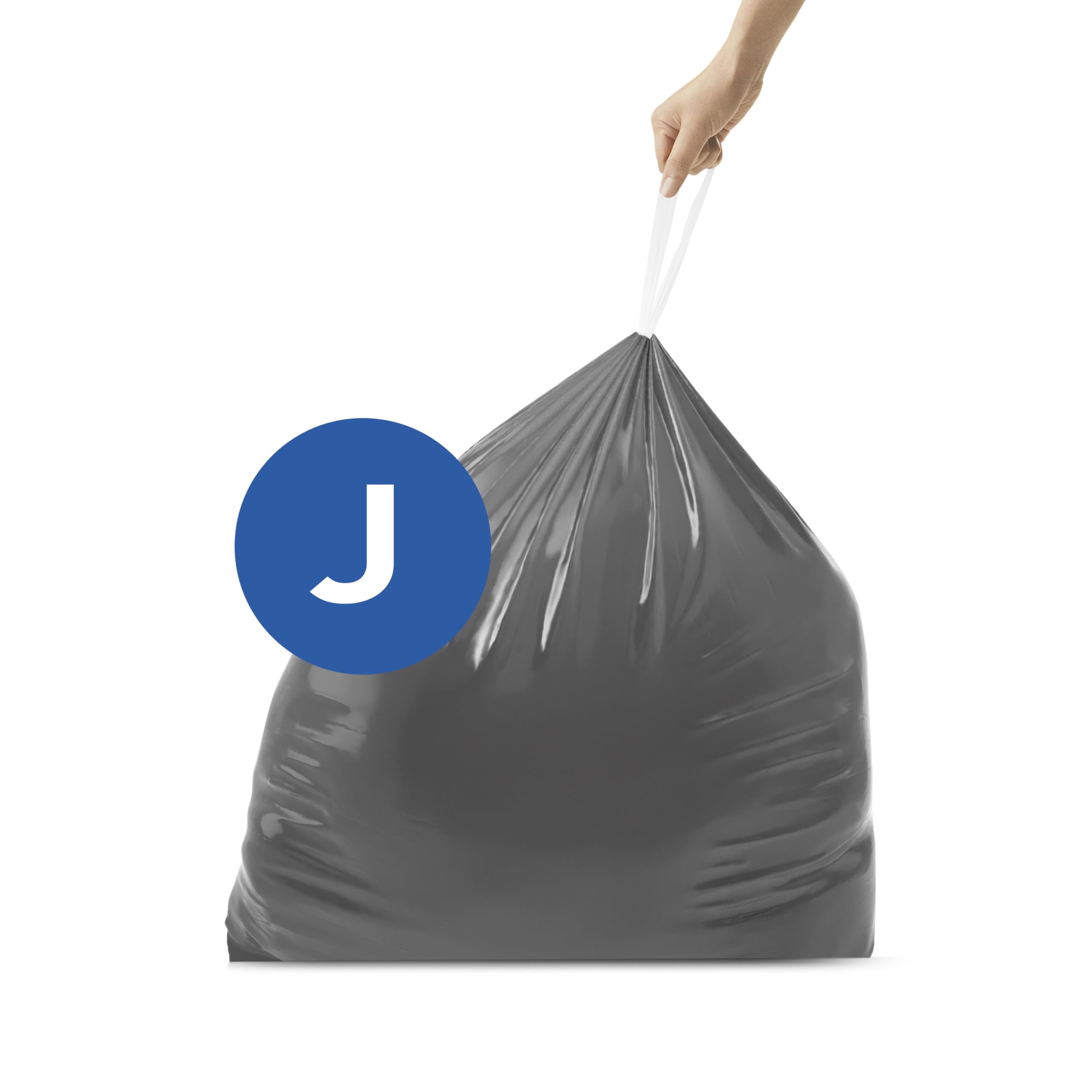 simplehuman Code J 100 Count Odorsorb Custom Fit Liners, Drawstring Odor Absorbing Trash Bags, One-by-One Mess-Free Dispense, Extra Thick & Double Seamed, 50% PCR Plastic, 30-45 Liter / 8-12 Gallon - Image 3