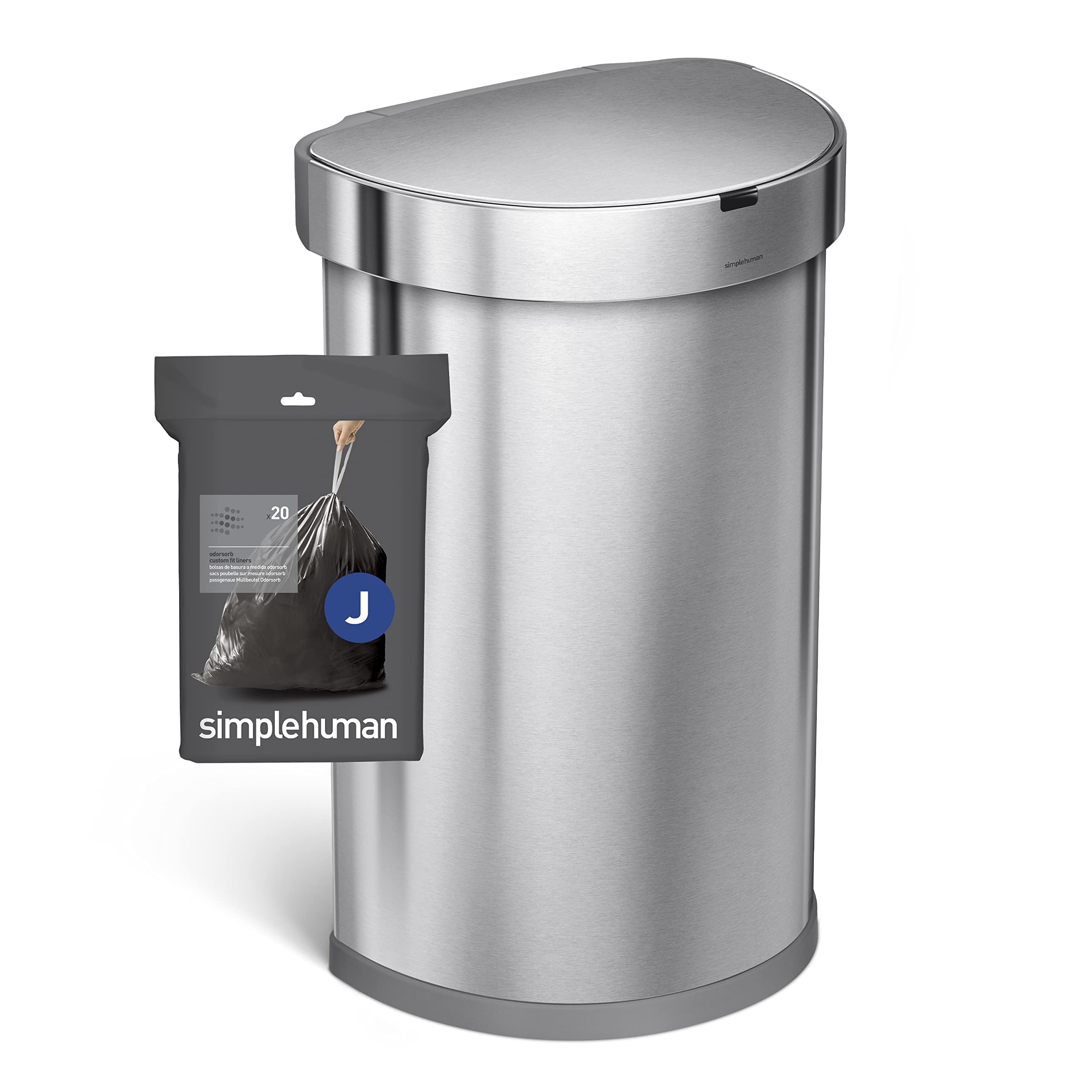simplehuman Code J 100 Count Odorsorb Custom Fit Liners, Drawstring Odor Absorbing Trash Bags, One-by-One Mess-Free Dispense, Extra Thick & Double Seamed, 50% PCR Plastic, 30-45 Liter / 8-12 Gallon - Image 5