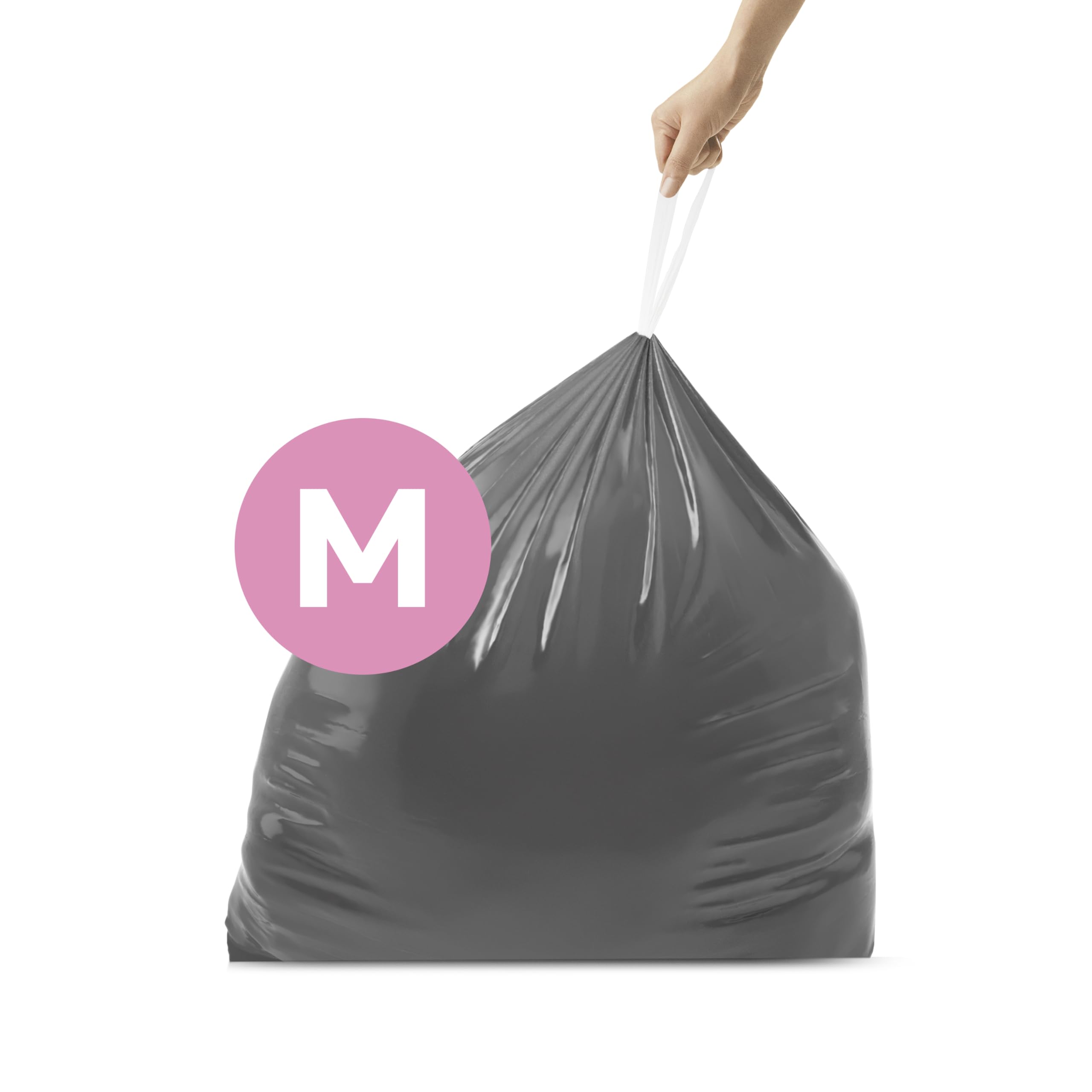 simplehuman Code M 100 Count Odorsorb Custom Fit Liners, Drawstring Odor Absorbing Trash Bags, One-by-One Mess-Free Dispense, Extra Thick & Double Seamed, 50% PCR Plastic, 45 Liter / 12 Gallon - Image 3