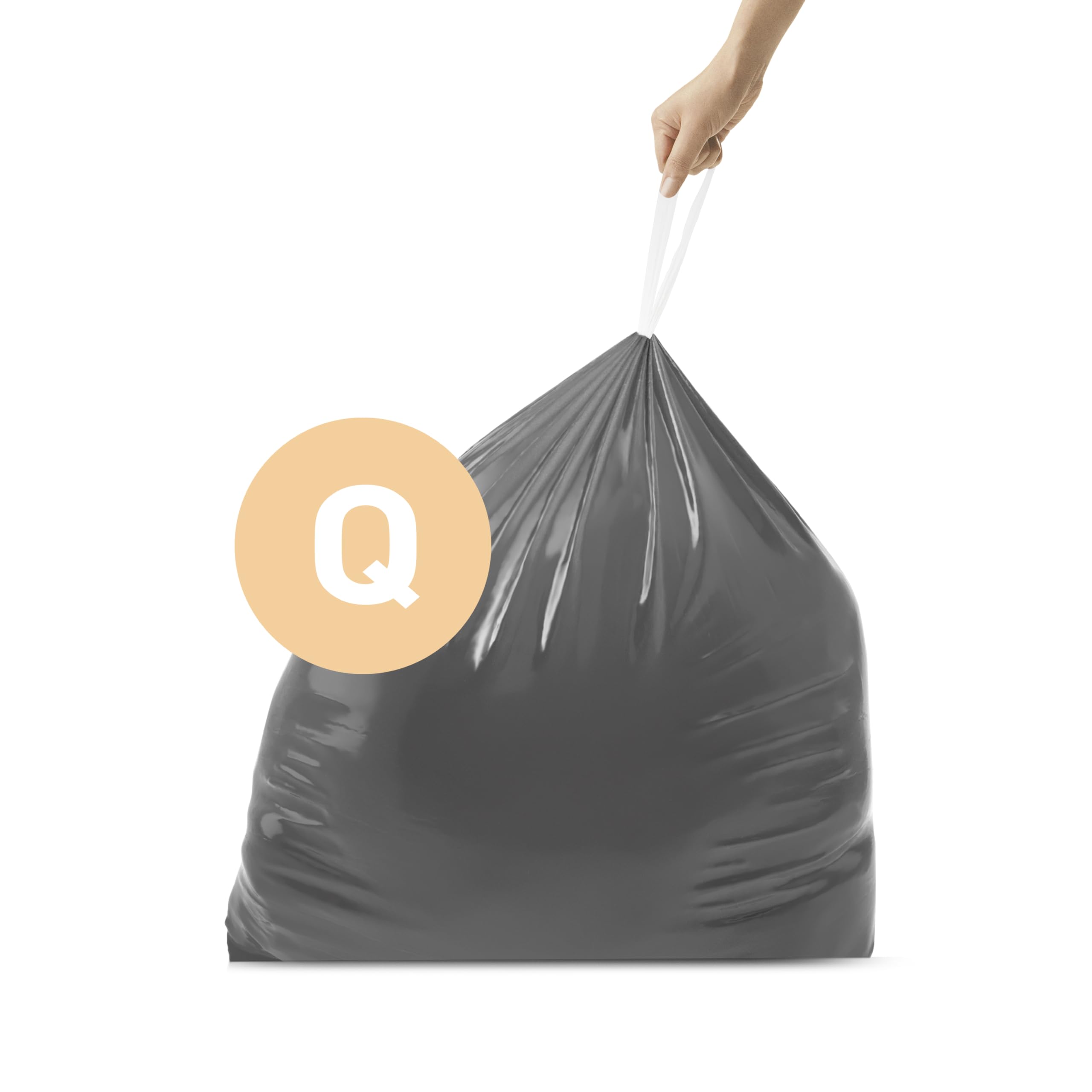 simplehuman Code Q 100 Count Odorsorb Custom Fit Liners, Drawstring Odor Absorbing Trash Bags, One-by-One Mess-Free Dispense, Extra Thick & Double Seamed, 50% PCR Plastic, 50-65 Liter / 13-17 Gallon - Image 3