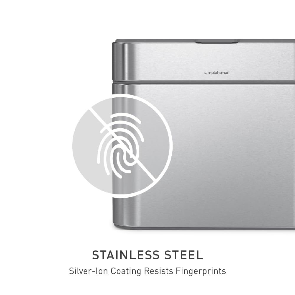 simplehuman Compost Caddy, Detachable and Countertop Bin, 4 Liter / 1.06 Gallon, Brushed Stainless Steel - Image 6