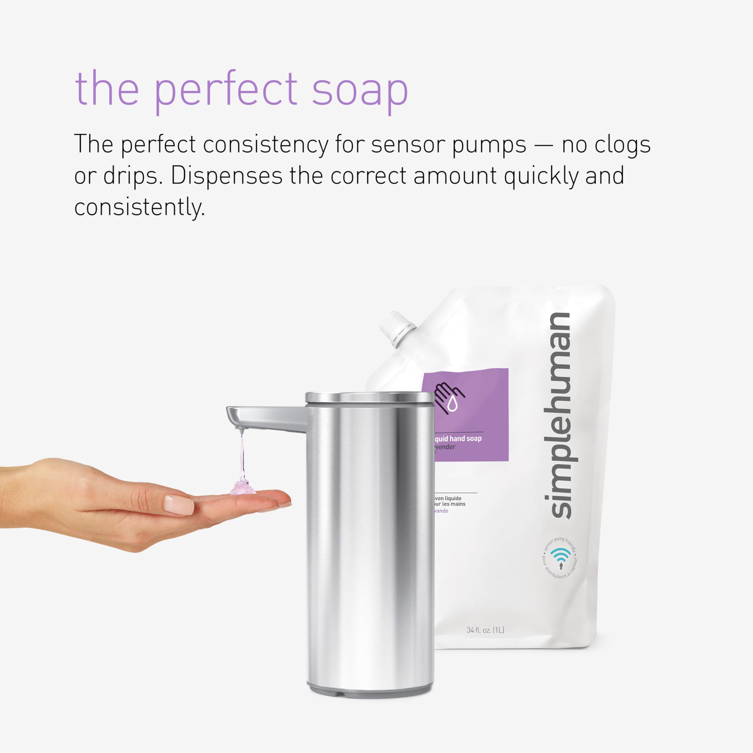 simplehuman Mandarin Orange Moisturizing Liquid Hand Soap Refill Pouch, 34 Fl. Oz. - Image 6