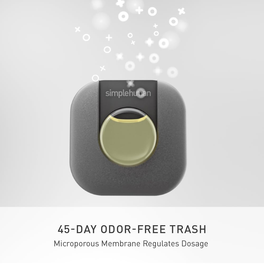 simplehuman Odorsorb Pod Starter Pack – Natural Plant-Based, Fragrance-Free Trash Can Odor Eliminator for Trash Cans, Odor Control System Starter Kit (1 Holder + 2 Pods) - Image 5