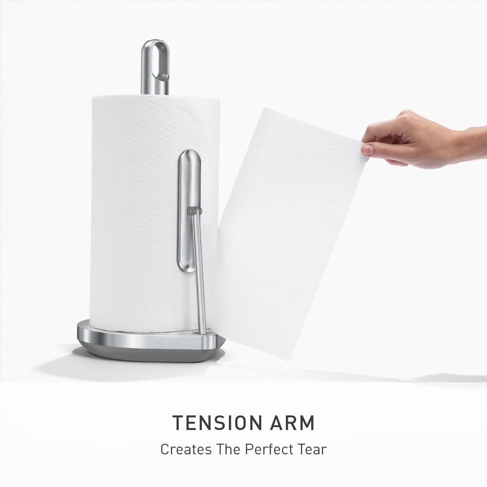 simplehuman Standing Paper Towel Holder with Spray Pump, Brushed Stainless Steel - Image 3