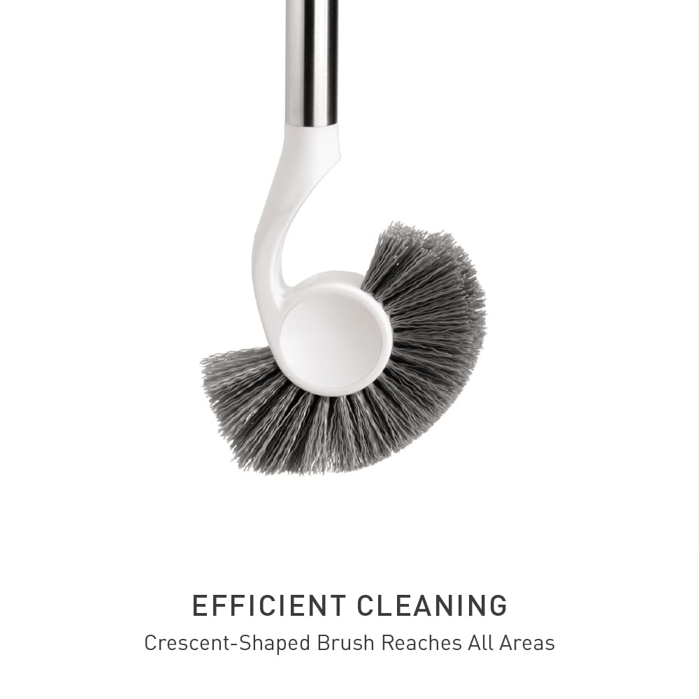 simplehuman Toilet Brush with Caddy, Stainless Steel, White - Image 4